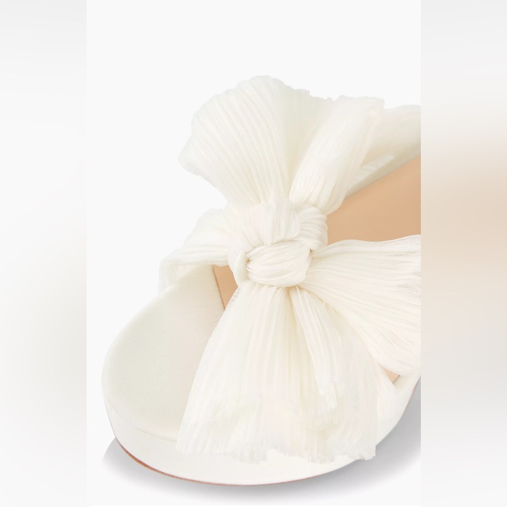 Natalia 115MM Pleated Bow Platform Sandals - Picture 8 of 11